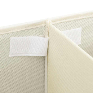 Stoff Aufbewahrungsbox Creme 50x30x25 cm