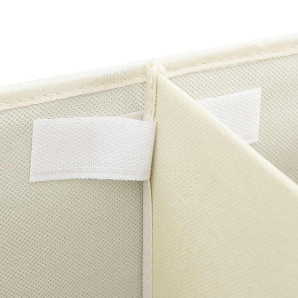 Stoff Aufbewahrungsbox Creme 50x30x25 cm