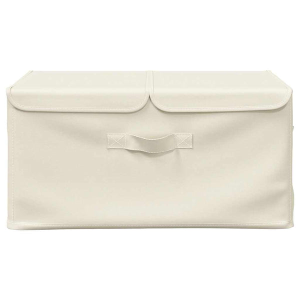 Aufbewahrungsboxen Stoff Creme 2er-Set 50x30x25cm