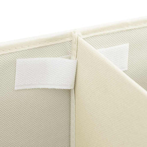 Aufbewahrungsboxen Stoff Creme 2er-Set 50x30x25cm