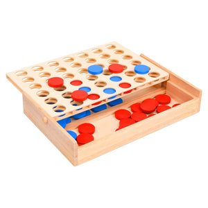 4-in-a-Row Spiel aus Holz