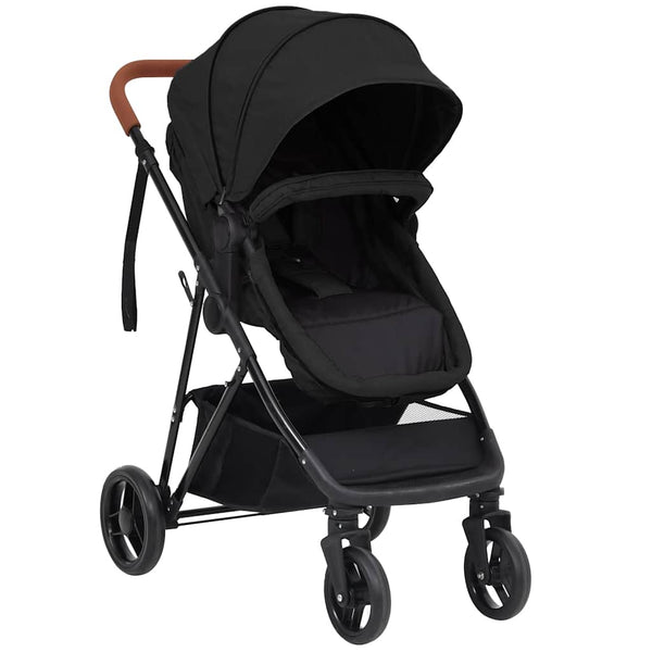 3-in-1 Kinderwagen Anthrazit/Schwarz