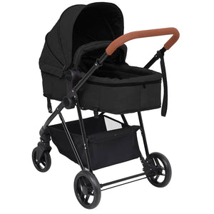 3-in-1 Kinderwagen Anthrazit/Schwarz