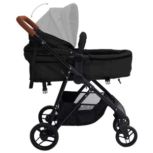 3-in-1 Kinderwagen Anthrazit/Schwarz