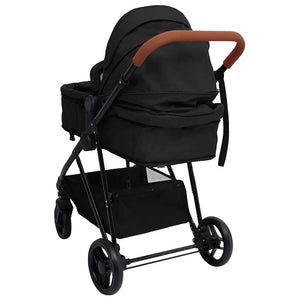 3-in-1 Kinderwagen Anthrazit/Schwarz