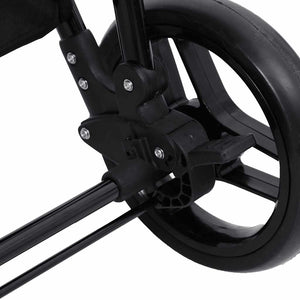 vidaXL Poussette 2 en 1 Gris clair et noir Acier