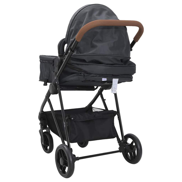 2-in-1 Kinderwagen Anthrazit/Schwarz