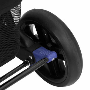 Marineblauer Zwillingskinderwagen aus Stahl