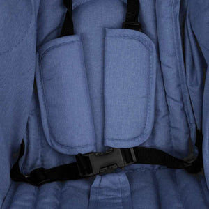 Marineblauer Zwillingskinderwagen aus Stahl