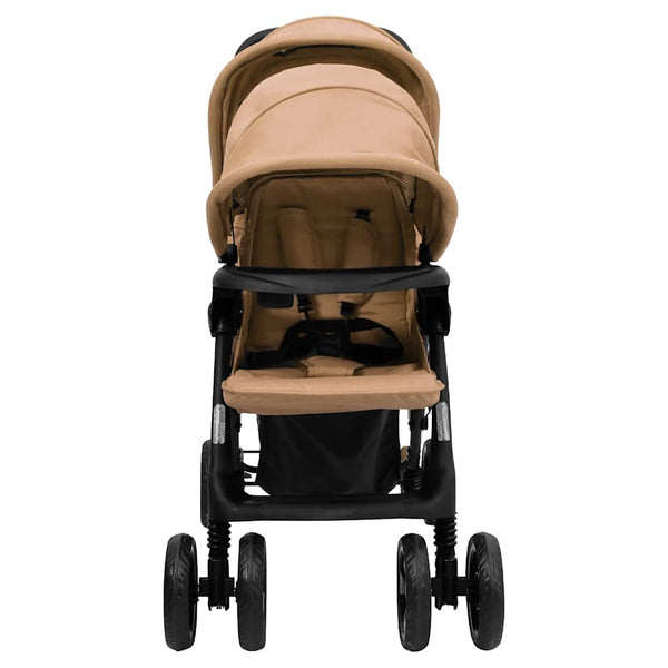 Tandem-Zwillingskinderwagen Taupe