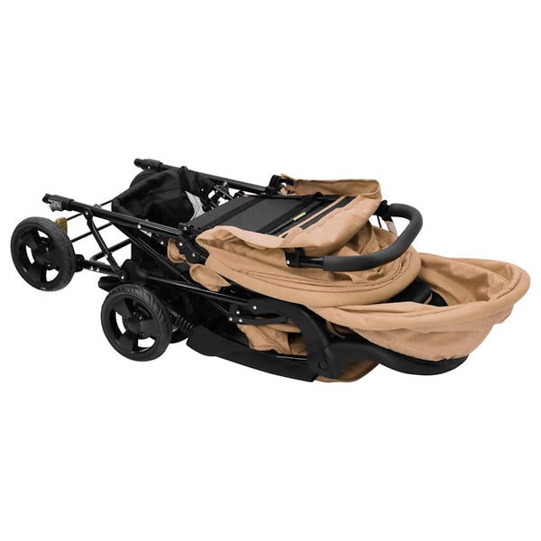 Tandem-Zwillingskinderwagen Taupe