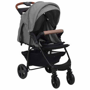 2-in-1 Kinderwagen Hellgrau