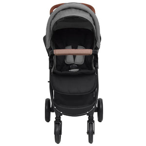 vidaXL Poussette 2 en 1 Gris clair Acier