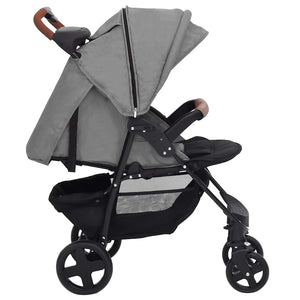 2-in-1 Kinderwagen Hellgrau