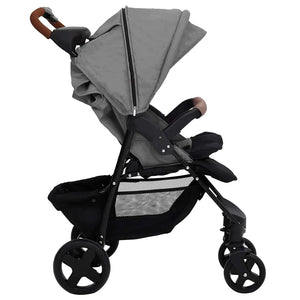 2-in-1 Kinderwagen Hellgrau