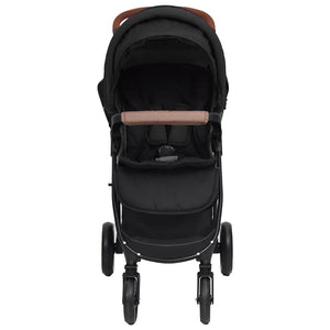 vidaXL Poussette 2-en-1 pour enfant anthracite acier