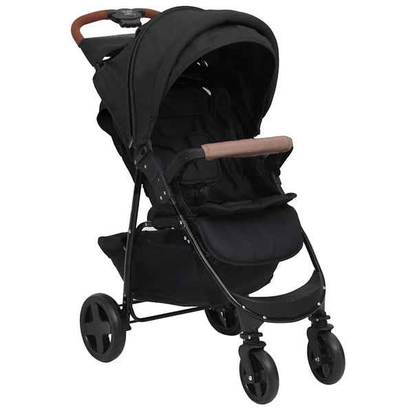 3-in-1 Kinderwagen Anthrazit mit Babyschale