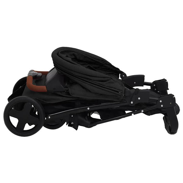 3-in-1 Kinderwagen Anthrazit mit Babyschale