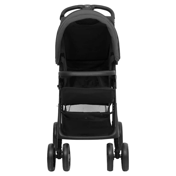 2-in-1 Kinderwagen Dunkelgrau/Schwarz
