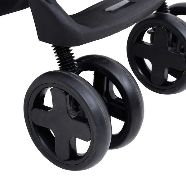 3-in-1 Kinderwagen Hellgrau & Schwarz