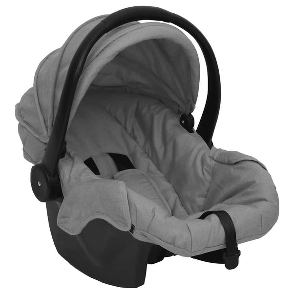 3-in-1 Kinderwagen Hellgrau & Schwarz