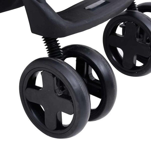 3-in-1 Kinderwagen Dunkelgrau/Schwarz