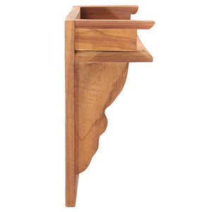 Teak Wandgarderobe mit Ablage, 80cm
