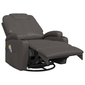 Massage Schaukelsessel Anthrazit Kunstleder