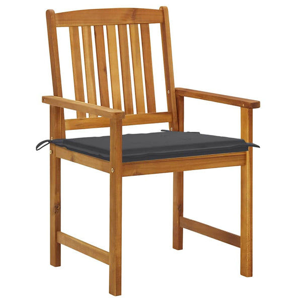 vidaXL Chaises de jardin avec coussins 6 pcs Bois d'acacia massif