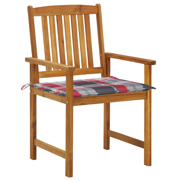 vidaXL Chaises de jardin avec coussins 6 pcs Bois d'acacia massif
