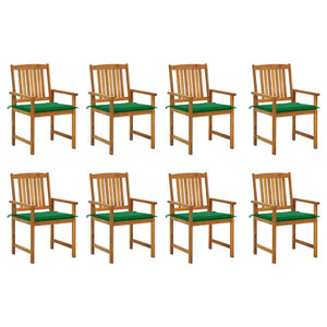 vidaXL Garden Chairs with Cushions 8 pcs. Solid Acacia Wood