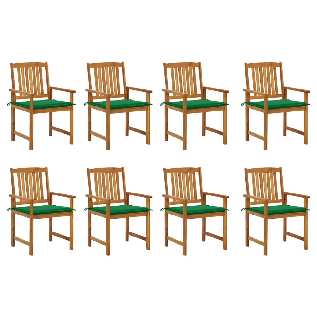 vidaXL Garden Chairs with Cushions 8 pcs. Solid Acacia Wood