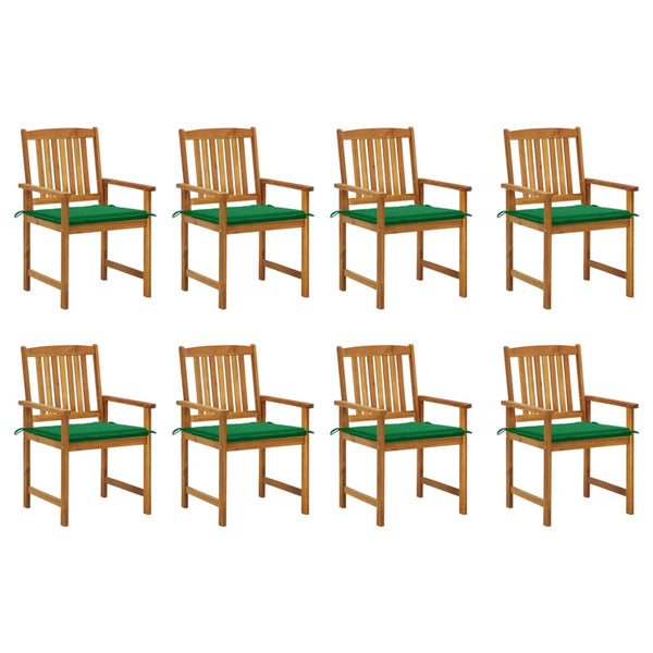 vidaXL Garden Chairs with Cushions 8 pcs. Solid Acacia Wood