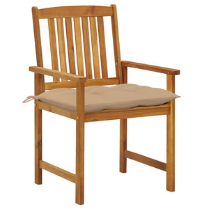 vidaXL Chaises de jardin avec coussins 8 pcs Bois d'acacia massif
