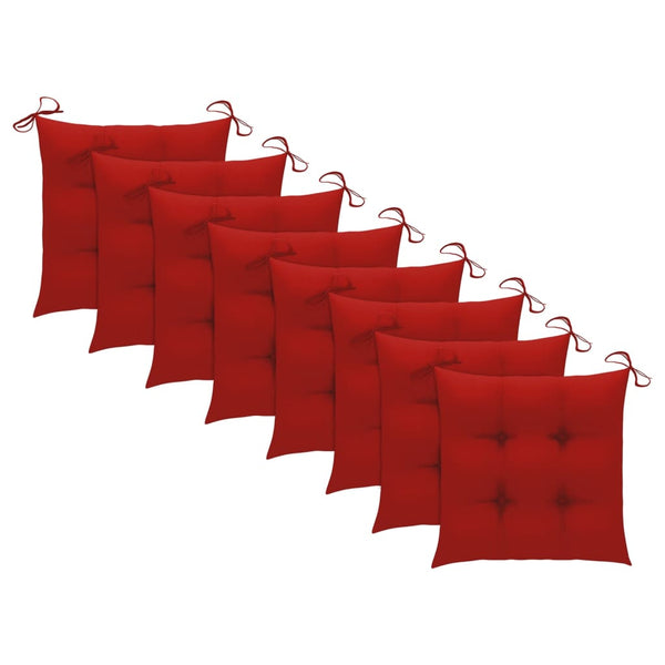 vidaXL Chaises de jardin avec coussins 8 pcs Bois d'acacia massif