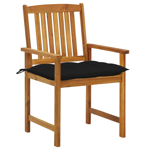 vidaXL Chaises de jardin avec coussins 8 pcs Bois d'acacia massif