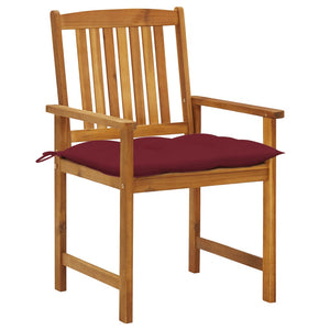 vidaXL Chaises de jardin avec coussins 8 pcs Bois d'acacia massif