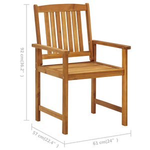 vidaXL Chaises de jardin avec coussins 8 pcs Bois d'acacia massif