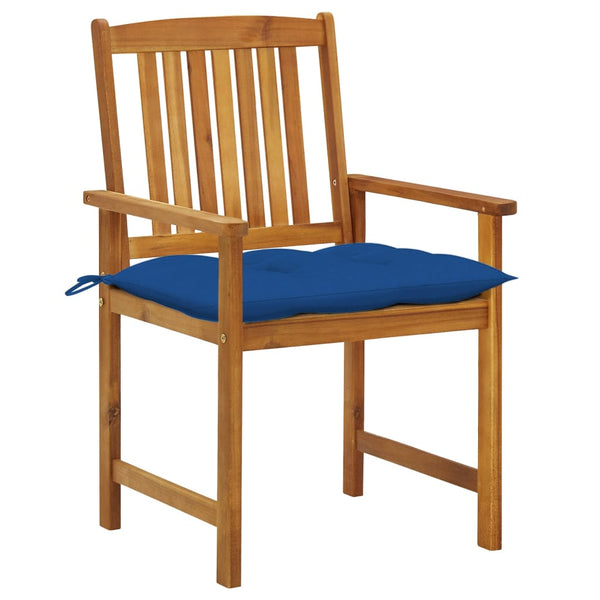 vidaXL Chaises de jardin avec coussins 8 pcs Bois d'acacia massif