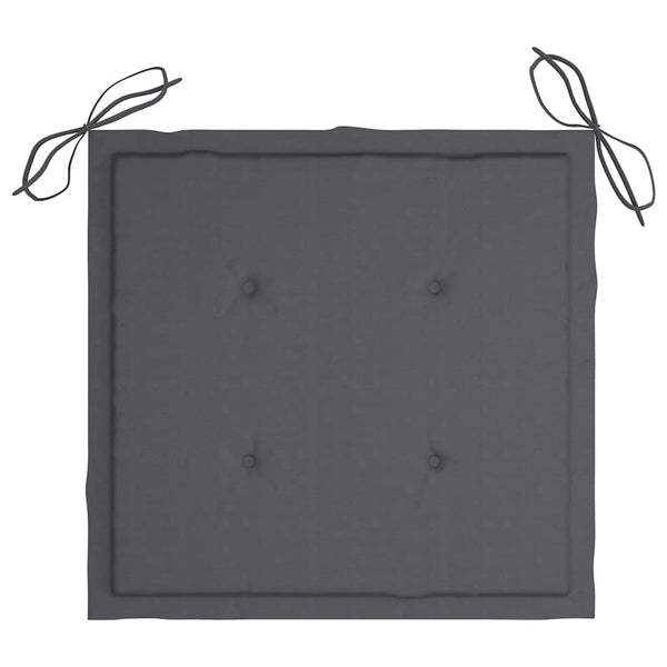 Gartenstühle mit Kissen 6 Stk. Massivholz Akazie Grau