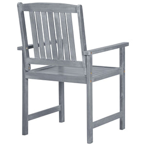 vidaXL Chaises de jardin avec coussins 6 pcs Bois d'acacia massif Gris