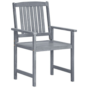 vidaXL Chaises de jardin avec coussins 6 pcs Bois d'acacia massif Gris