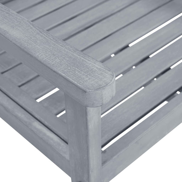 vidaXL Chaises de jardin avec coussins 6 pcs Bois d'acacia massif Gris