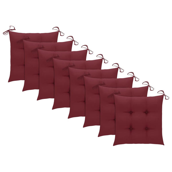 vidaXL Chaises de jardin avec coussins 8 pcs Bois d'acacia massif Gris