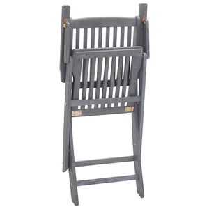 vidaXL Chaises de jardin pliantes 8 pcs avec coussins Bois d'acacia massif