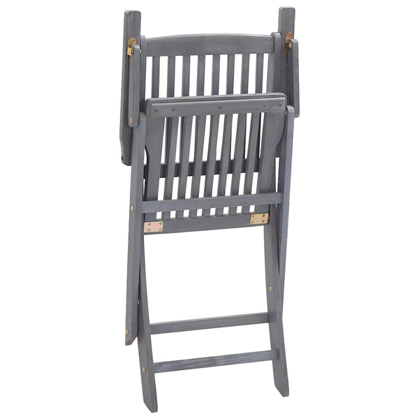 vidaXL Chaises de jardin pliantes 8 pcs avec coussins Bois d'acacia massif
