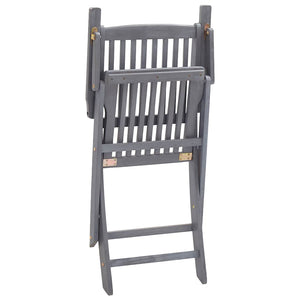 vidaXL Chaises de jardin pliantes 8 pcs avec coussins Bois d'acacia massif