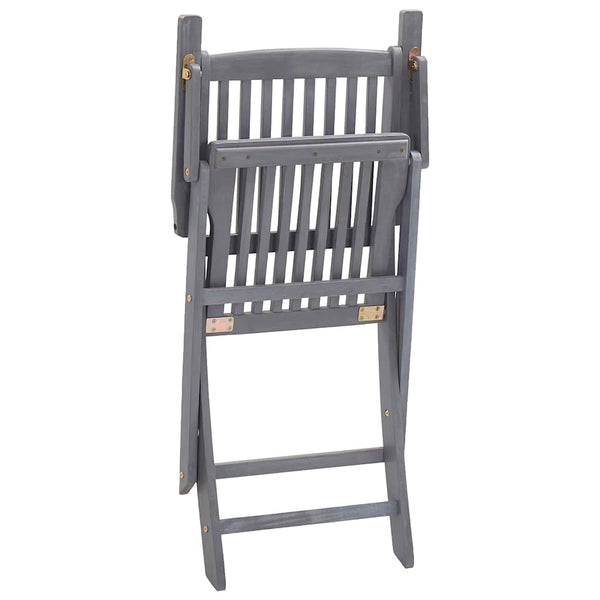vidaXL Chaises de jardin pliantes 8 pcs avec coussins Bois d'acacia massif