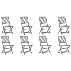 vidaXL Chaises de jardin pliantes 8 pcs. Bois d'acacia massif