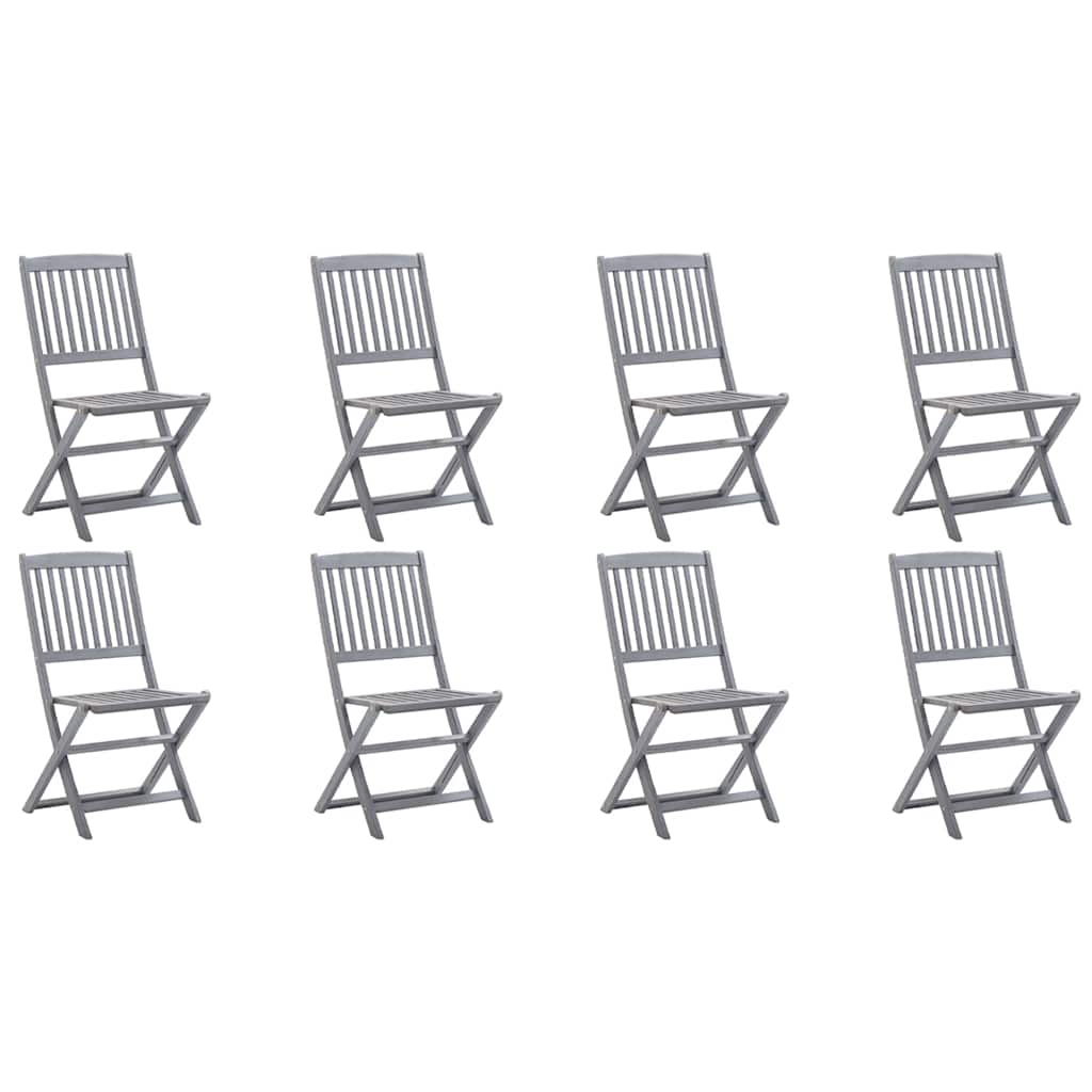 vidaXL Chaises de jardin pliantes 8 pcs. Bois d'acacia massif